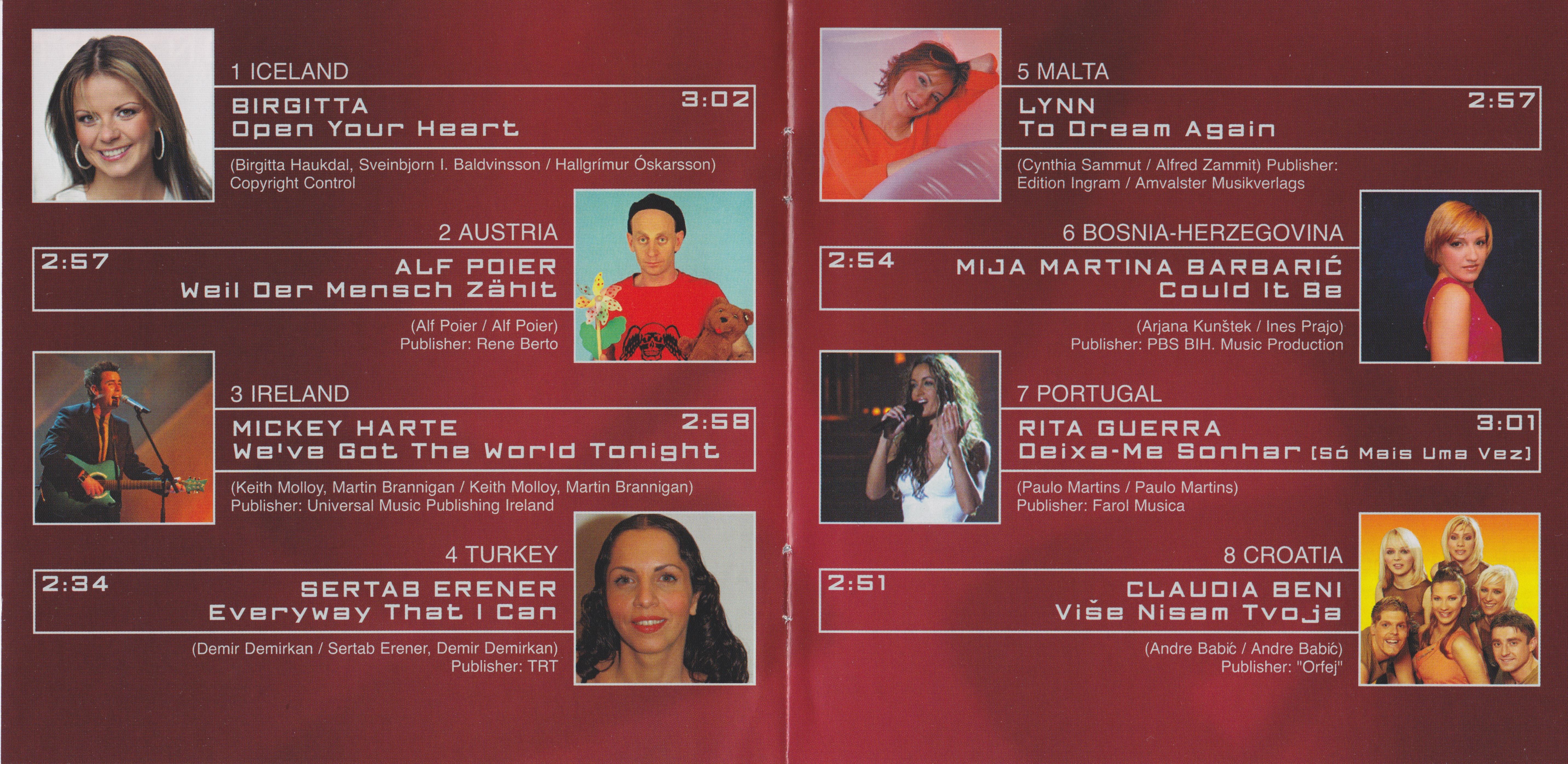 Eurovision Song Contest 2003; Riga : Booklet 2